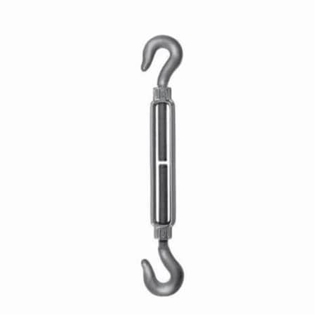Class E Turnbuckle,HookHook,34 In Thread,3000 Lb Working,18 In Take Up,2834 In L Close, 02207 1